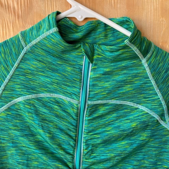 Athleta Pop Space Dye Reflective Long Sleeve Half Zip Pullover Top - Picture 6 of 11